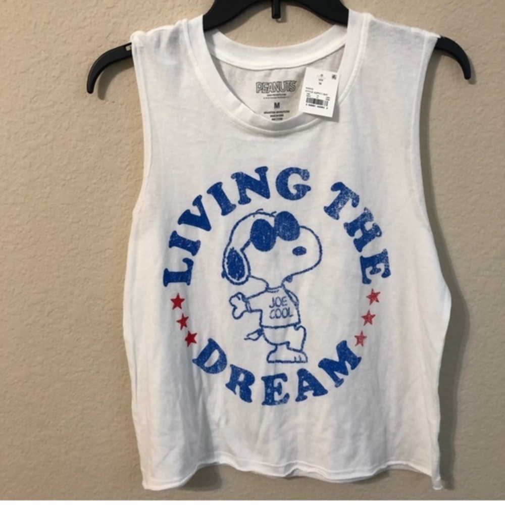 Peanuts Crop Tank Top Snoopy Living The Dream Joe
Cool Americana Sleeveless NWOT